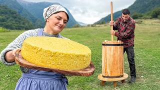 Making the Creamiest Butter from Fresh Milk With The Old Traditional Method [upl. by Htiekal784]