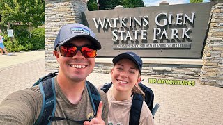 Hiking Watkins Glen State Park amp exploring the finger lakes NY [upl. by Bohrer]