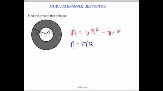 Annulus Example from Section 66 [upl. by Asilaj113]