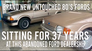 I FOUND THIS ABANDONED FORD DEALERSHIP  WITH STILL NEW 80s FORDS LEFT INSIDE [upl. by Nay555]