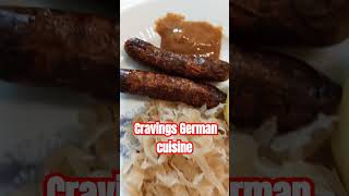 rostbratwurst German Sausages Kartoffeln potatoessweet and sour cabbage German lunch ready😋 [upl. by Tiga]