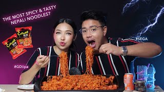 Spicy Current Noodles Challenge  Gdiipa  Sega Gurung [upl. by Indihar978]