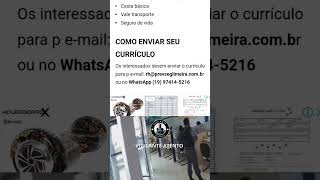 Vaga de Vigilante em Limeira SP curriculodevigilante segurancaprivada vagassp [upl. by Mehala]