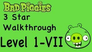 Bad Piggies  Bonus Level 1VII 3 Star Walkthrough Ground Hog Day  WikiGameGuides [upl. by Lesab]