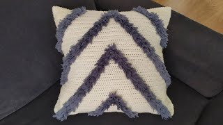 Crocheter la housse quotLinneaquot pour coussin carré  Coussin décoratif [upl. by Adnhoj]