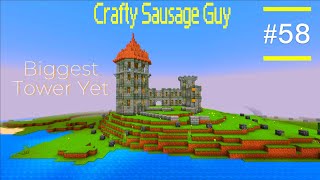 Building Our Biggest Tower Yet 58 Minecraft Survival Series [upl. by Ursola]