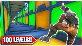 LE MEILLEUR PARCOURS 100 LEVELS SUR FORTNITE BATTLE ROYALE [upl. by Yeniar]