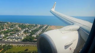 Sunny approach amp hard landing at Bari Airport  Ryanair  Boeing 7378AS  EIEFO [upl. by Shira]