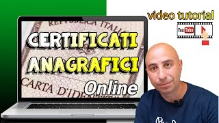 VIDEO TUTORIAL COME RICHIEDERE UN CERTIFICATO ANAGRAFICO DA CASA [upl. by Sregor]