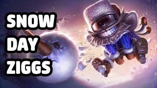 SNOW DAY ZIGGS SKIN SPOTLIGHT  LEAGUE OF LEGENDS [upl. by Novonod513]