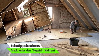 Fußboden ausgleichen im Dachgeschoss  Dachboden ausbauen 🏡 Bauvlog 9 [upl. by Singband940]