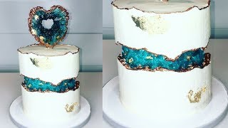 Cake decorating tutorials  FAULT LINE CAKE  Sugarella Sweets [upl. by Hallagan]