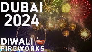 DIWALI IN DUBAI 4K Dubai Fireworks at Diwali Festival 2024 🇦🇪 [upl. by Teik]