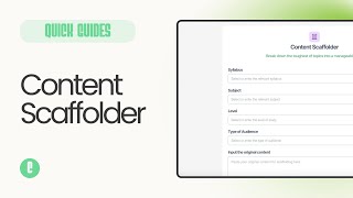 Content Scaffolder  Check tutorial [upl. by Renita]