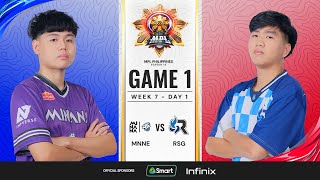 MPL PH S13  W7D1  MNNE vs RSG  GAME 1 [upl. by Bertine]