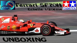 Montage Maquette Ferrari SF70H Tamiya 120ème Unboxing [upl. by Aihtekal]