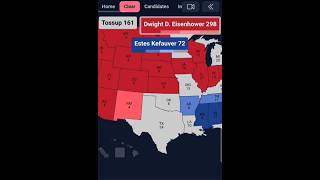 Alternate 1956 Election if Estes Kefauver was the Democratic nominee presidentialelection [upl. by Enaoj]