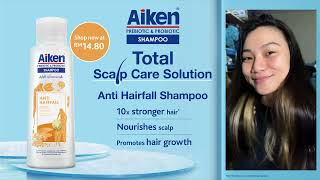 AikenShampoo AntiHairfall for 10x Stronger Hair  Enriched with Ginseng to improve hair volume [upl. by Aral]