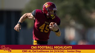 CMS Football Highlights vs Cal Lutheran [upl. by Naik322]