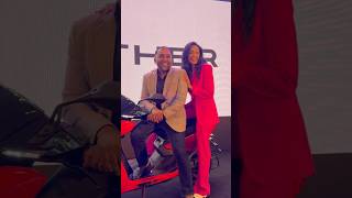 At the launch of EV Scooter Ather 450x 🩷 yureninoshika mahelajayawardene youtubeshorts [upl. by Anialahs]