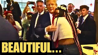 Donald Trump Visits A ChickfilA In Atlanta And It Went Like This [upl. by Ahsille]