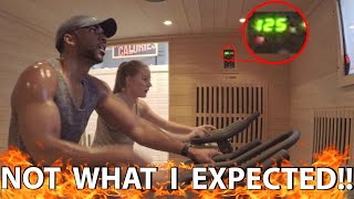 INTENSE 125 DEGREE SAUNA WORKOUT  Must Try [upl. by Ahsied134]