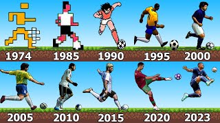 SOCCERFOOTBALL VIDEO GAMES EVOLUTION 1974  2023 [upl. by Nac]