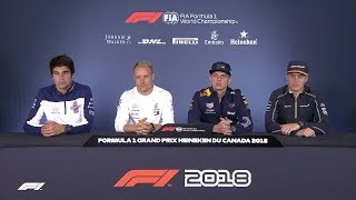 2018 Canadian Grand Prix Press Conference Highlights [upl. by Notsae]