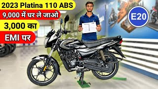 New Bajaj Platina 110 ABS E20 Bs7 2023 🤩  EMI Down Payment  Price Update  2023 platina 110 abs [upl. by Leveridge]