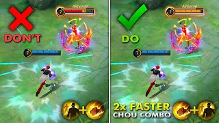 THE NEW USEFUL iNSECTiON CHOU COMBO EASY KILL ENEMY CARRY  MLBB [upl. by Lindeberg]