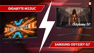 Gigabyte M32UC vs Samsung Odyssey G7  Which one to get [upl. by Annairt]