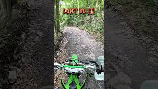 Dont engine brake with a 2 stroke  2 stroke dirt bike  Kawasaki kx250  Husqvarna te150  AOAA [upl. by Natale]