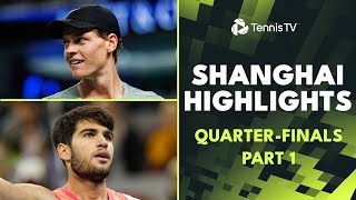 Alcaraz vs Machac Sinner vs Medvedev Feature  Shanghai 2024 QuarterFinal Highlights Part 1 [upl. by Coltun]