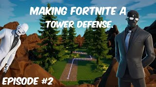 Building A Tower DefenseFortnite Creative Ep2 [upl. by Ralyks201]