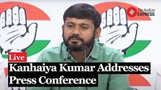 Congress Press Conference Kanhaiya Kumar Addresses Press Conference At AICC HQ In Delhi [upl. by Rorie289]