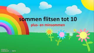 Groep 3  sommen tot 10  automatiseren  flitsen  plusminsommen [upl. by Leirbag]