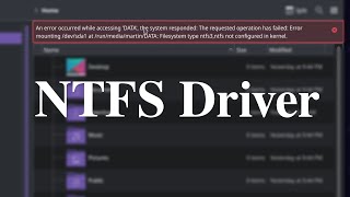 Install a NTFS Driver on Linux [upl. by Clothilde293]