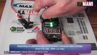 MAXimator Altera MAX10 FPGA example project voltage meter based on internal ADC [upl. by Ecirtael23]