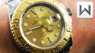 Rolex Yacht Master GOLD SUNBURST Dial 16623 320B7876 Luxury Watch Review [upl. by Alleyn96]