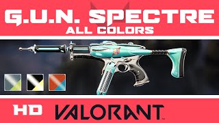 GUN Spectre VALORANT Skin  ALL COLORS INGAME  GUN Skins HD Showcase [upl. by Vyky]