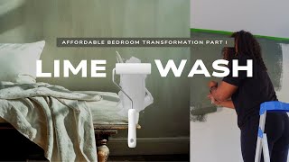 Bedroom Makeover  Transform Your Space for Less  Part I Limewash Fail [upl. by Soalokin]