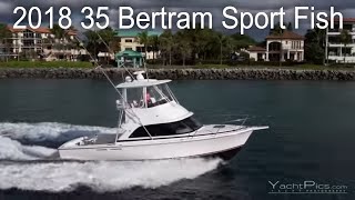 35 Bertram Sport Fish quotAcequot running drone video [upl. by Notterb]