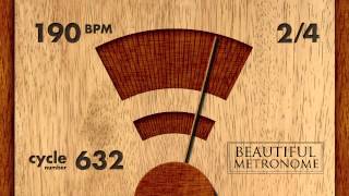 190 BPM 24 Wood Metronome HD [upl. by Ragucci806]