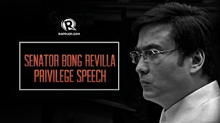 Senator Bong Revilla privilege speech  June 9 2014 [upl. by Kraft]