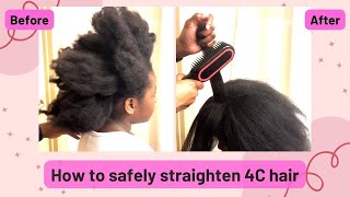 TYMO Brush Straightener on 4C Natural Hair [upl. by Amaryl]