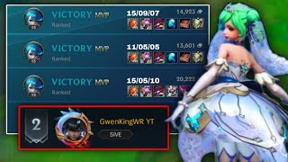 ✂️  TOP 1 GWEN 100 WINRATE GWEN BUILDS AND RUNES IN WILD RIFT 😳 FULL 3 MATCH GAMEPLAY [upl. by Akehs]