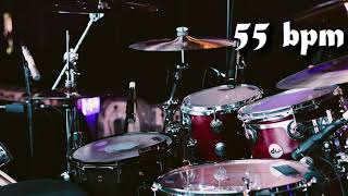 55 Bpm Drum Track Batería  Straight Beat Eighth Notes [upl. by Gizela]