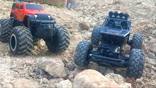 DRAMA MOBIL REMOTE CONTROL 4WD AMFIBI VS RC ROCK CRAWLER [upl. by Neitsirhc]