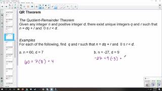 Basics The Quotient Remainder Theorem div and mod [upl. by Marva]