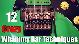 12 CRAZY Whammy Bar Techniques In 2 Minutes and a few seconds [upl. by Ecaj811]